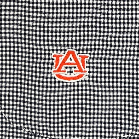 Campus Specialties Auburn Tigers Navy & White Gingham Button-down Shirt Sz Large - Picture 4 of 9